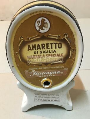 Distilleria Liquori Sicilia Marsala Amaretto: Ceramica Pubblicitaria Inusuale