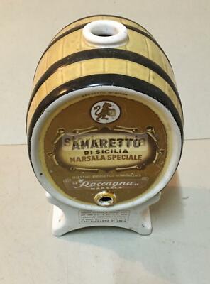 Distilleria Liquori Sicilia Marsala Amaretto: Ceramica Pubblicitaria Inusuale
