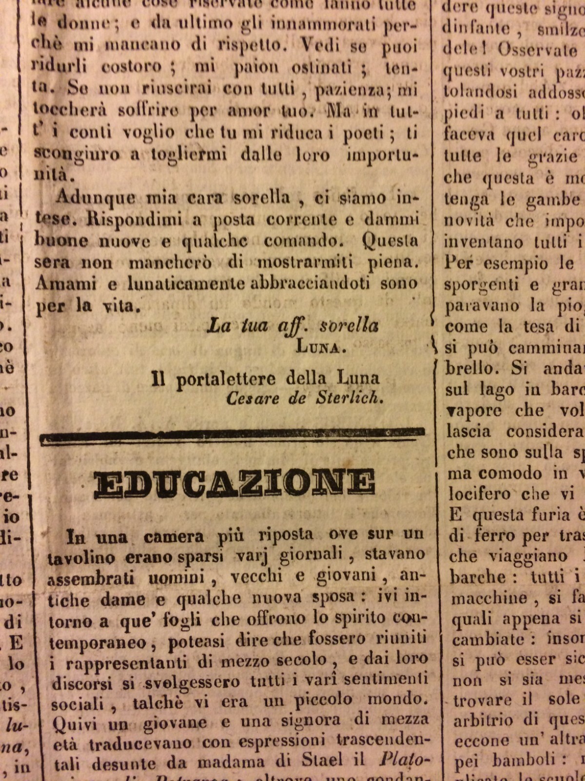 Napoli: Antico Raro Periodico Il Globo Aerostatico, Pier Angelo Fiorentino, 1835 36
