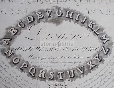 Esempi Di Scrittura Calligrafica Lapidaria E Cancelleresca. Incisore Lanzuoli, Scritte Di Schuoller