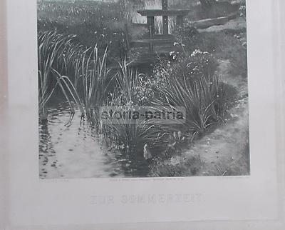 Arte Europea: Germania, Berlino. Artista Flickel, Grande Stampa Tessaro, "Estate", Novecento.
