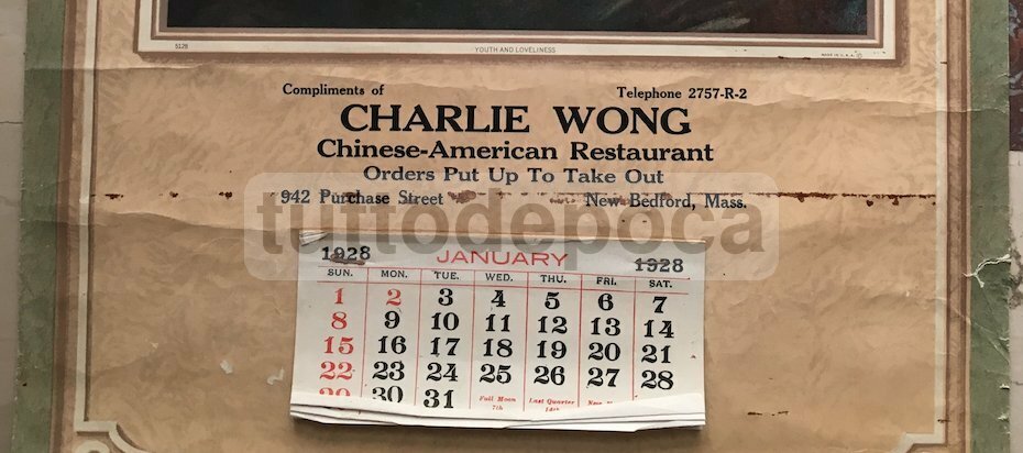 Cucina E Gastronomia: Ristorante Cinese Americano Wong, New Bedford, USA, 1928