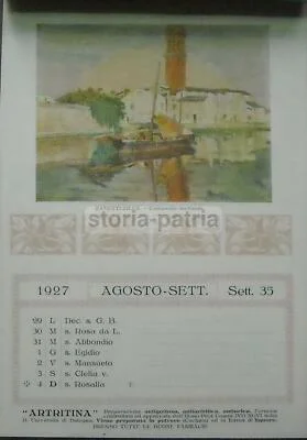 Bologna Farmaceutica Bonavia Negri: Arte, Dipinti e Calendario Pubblicitario 1927