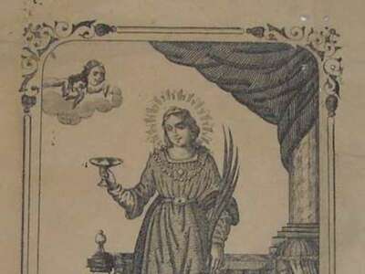 Sicilia, Siracusa, Santa Lucia. Stampa Popolare Devozionale, Protettrice Della Vista