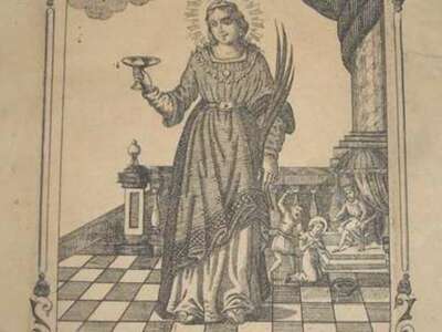 Sicilia, Siracusa, Santa Lucia. Stampa Popolare Devozionale, Protettrice Della Vista