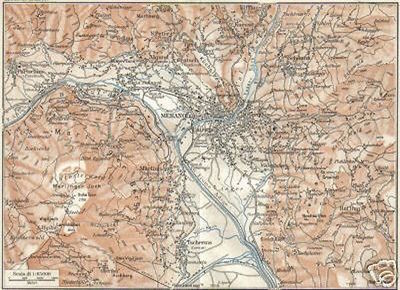 Merano, Marlengo, Cerras: Antica Cartografia Del Trentino, 1900 1919