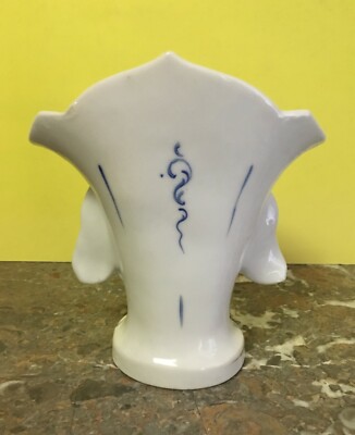 Vaso Portafiori In Porcellana Fiorata E Dorata, Fine XIX Secolo