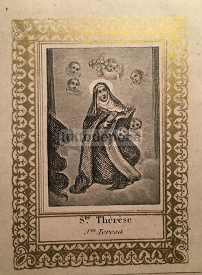 Antica Stampa Popolare Devozionale   Santa Teresa   Santino Litografico   Francia