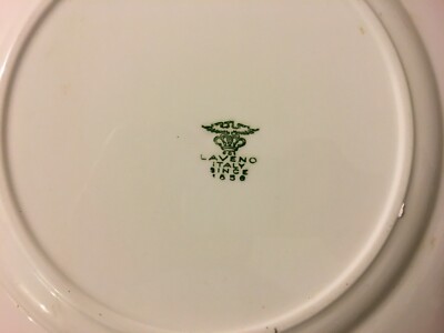 Piatto In Ceramica Con Veduta Di Paese E Castello, Laveno