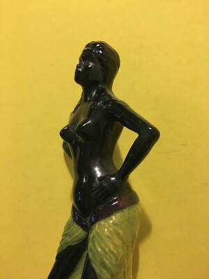 Arte Della Ceramica: Figura Orientalista, Danzatrice, Base Per Lampada