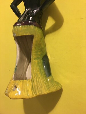 Arte Della Ceramica: Figura Orientalista, Danzatrice, Base Per Lampada