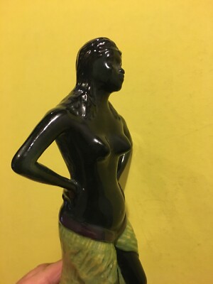 Arte Della Ceramica: Figura Orientalista, Danzatrice, Base Per Lampada