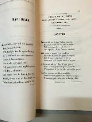 Necrologio Per Gregorio Moroni: Raggi, Borani, Fabris, Agricola (1843)
