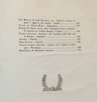 Necrologio Per Gregorio Moroni: Raggi, Borani, Fabris, Agricola (1843)