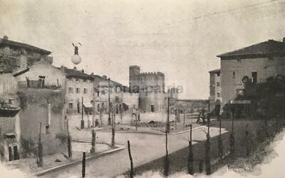 Lazio, Nettuno: Antica Veduta Di Piazza Umberto I, Tipografia Pistolesi
