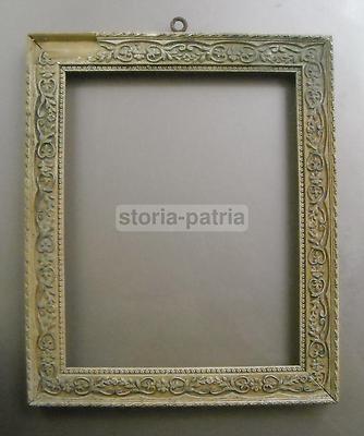 Cornice Liberty In Legno E Pastiglia Con Decori Floreali