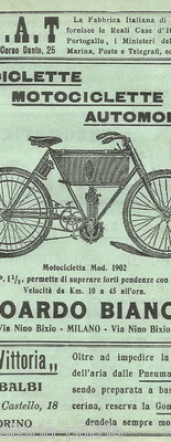 Sport: Motociclette, Biciclette, Automobili Bianchi, Fiat, La Vittoria, Dunlop, Ranci
