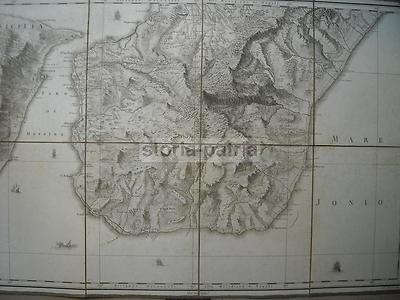 Calabria, Reggio Calabria E Messina: Antica Grande Mappa Del Regno Di Napoli, 1788