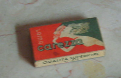 Carezza Lamette Per Barba, Astuccio Pubblicitario d'Epoca