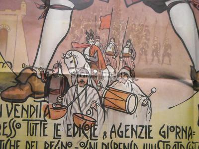 Manifesto Pubblicitario A Colori: Gulliver, Viaggi, Scotti, Roma, Calzone