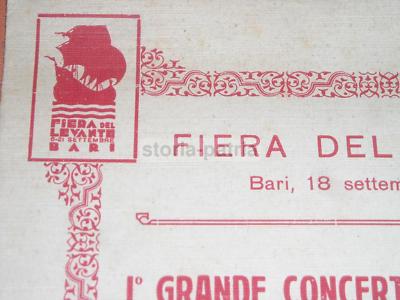 Puglia, Mascagni A Bari: Pieghevole Del Concerto Orchestrale Fiera Del Levante