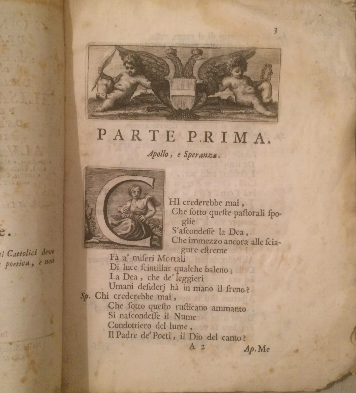 Coluzzi e Leo, Componimento Pastorale, Roma 1733