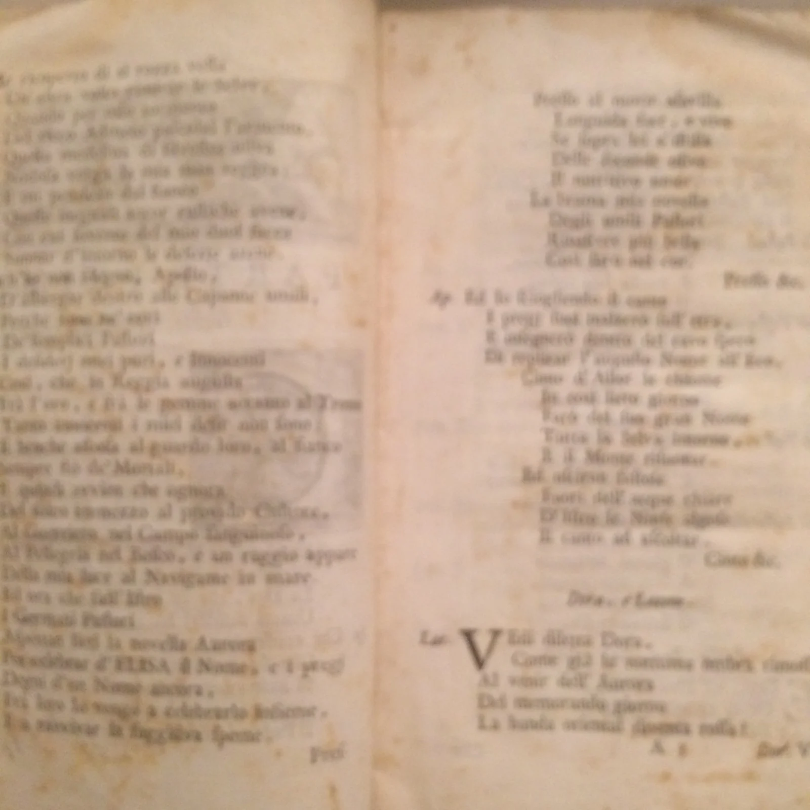 Coluzzi e Leo, Componimento Pastorale, Roma 1733