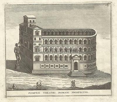 Architettura, Antichità Pompeiane E Veduta Dell'Anfiteatro Di Pompei