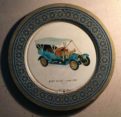 Motori Automobili d'Epoca: Fiat 60 CV (1905). Pagani Lecco, Piatto Pubblicitario