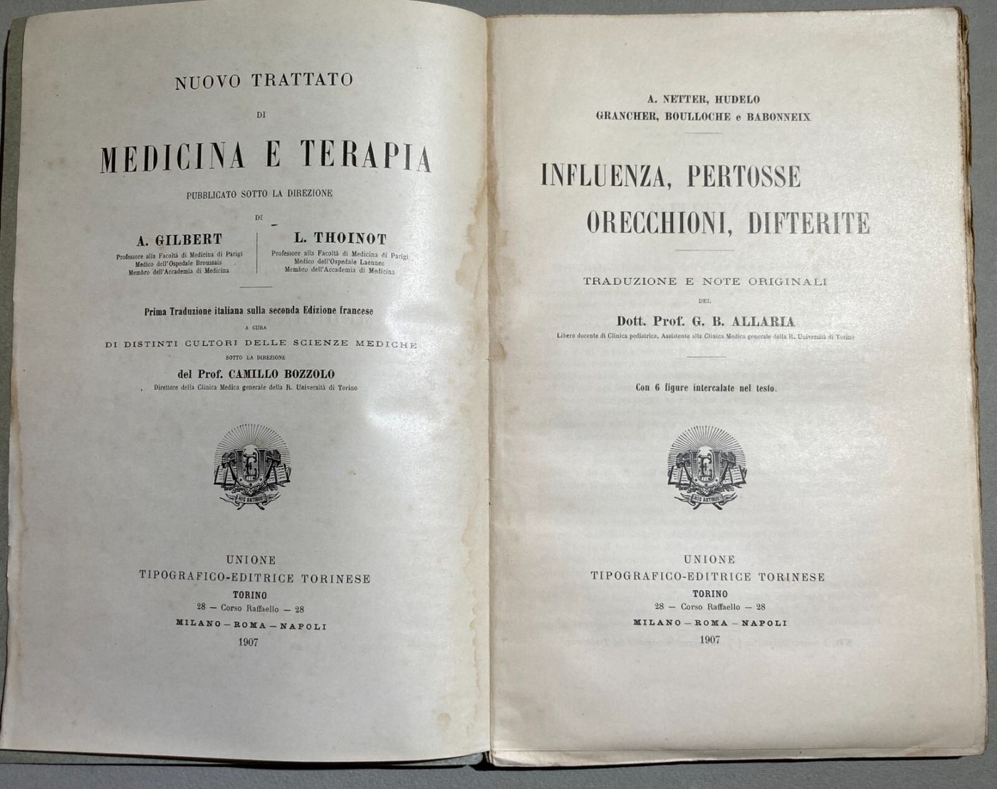 Medicina: Otorinolaringoiatria, Influenza, Pertosse, Orecchioni, Difterite. Allaria