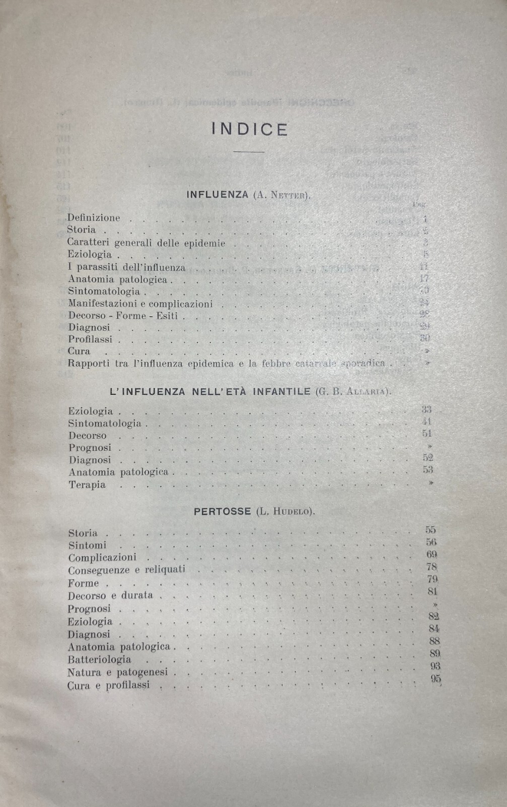 Medicina: Otorinolaringoiatria, Influenza, Pertosse, Orecchioni, Difterite. Allaria