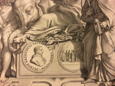 Venezia, Patriarca Veneziano Pietro Barbadico, Antica Allegoria, Medaglia, Incisione