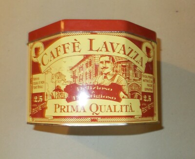 Lavazza: Scatola In Latta Pubblicitaria Con Vignette Storiche