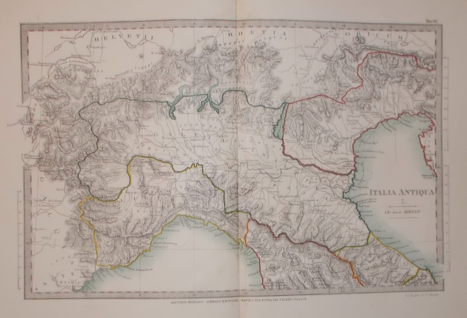 Antica Cartografia: Italia Settentrionale, Veneto, Liguria, Svizzera, Romagna, Marche