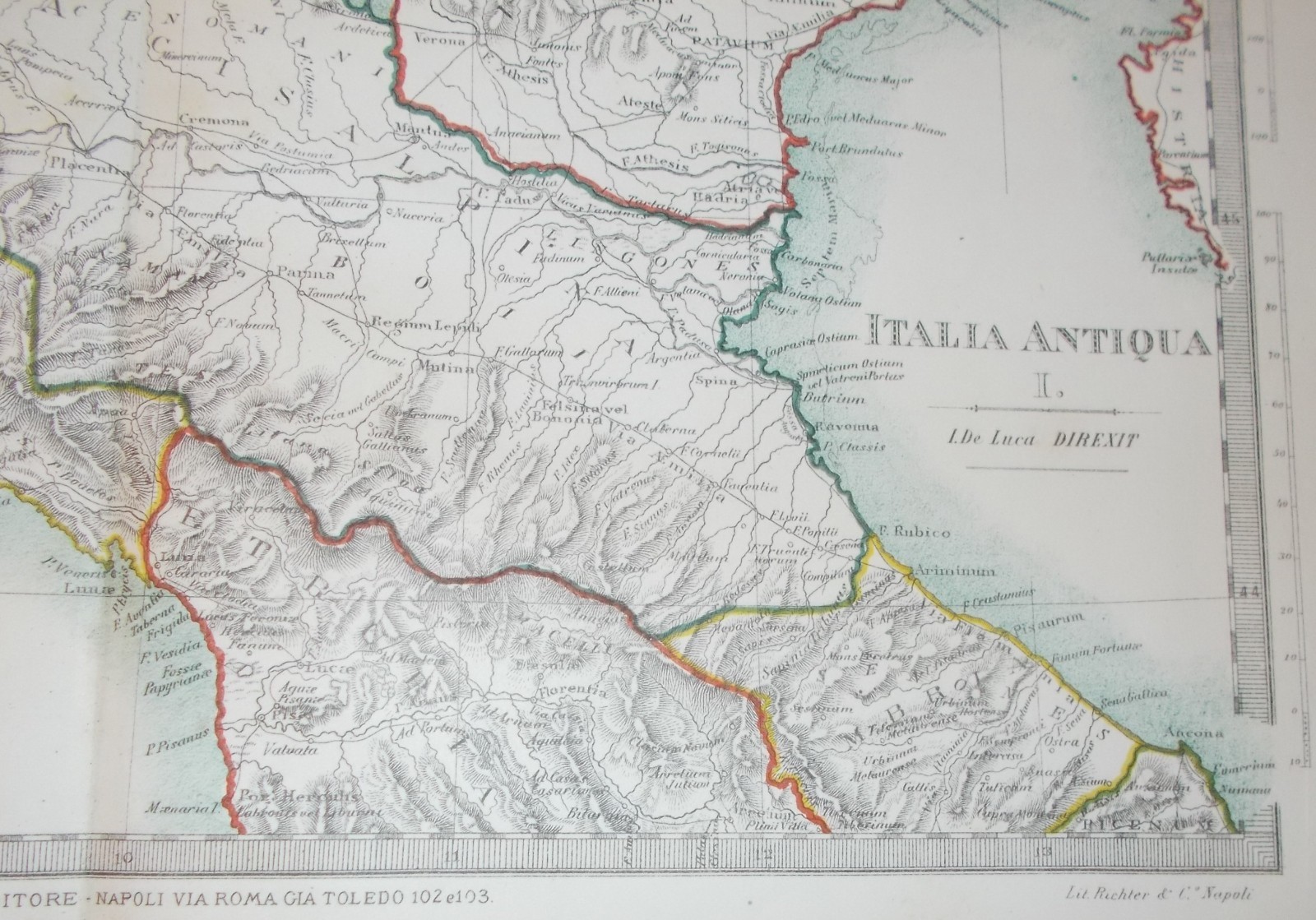 Antica Cartografia: Italia Settentrionale, Veneto, Liguria, Svizzera, Romagna, Marche
