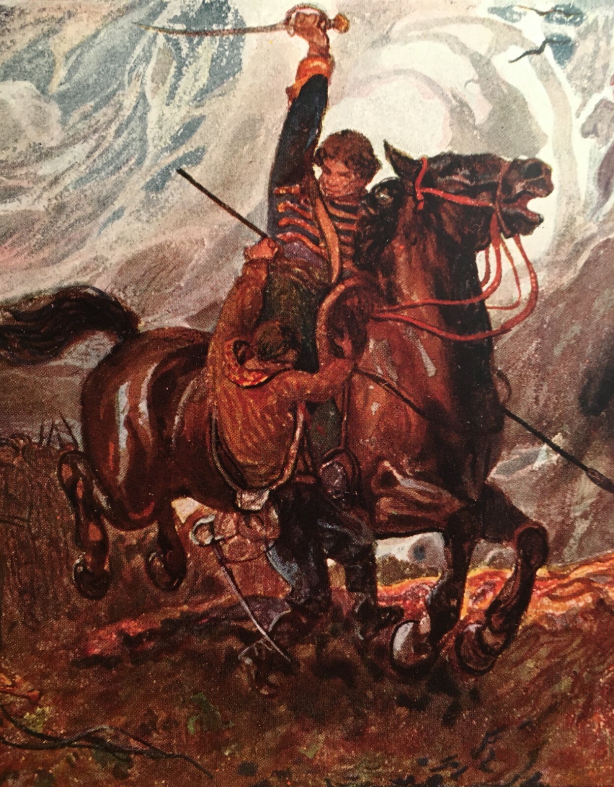 Il Trombetta Del Salto: Antica Stampa Di Plinio Nomellini