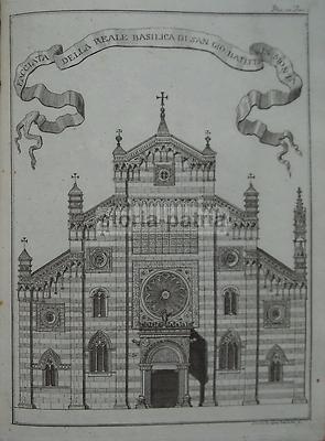 Milano, Monza. Storia Locale: Chiesa Monzese. Antonio Francesco Frisi. Libro Antico Illustrato.