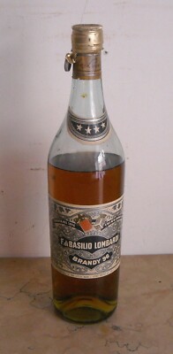 Liquore Da Collezione: Brandy Puglia, Triggiano, Lombardi Con Etichetta Araldica