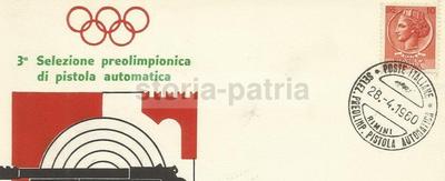 1960, Rimini, 3ª Selezione Preolimpionica Di Pistola Automatica, Cartolina Pubblicitaria