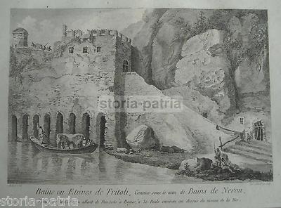 Napoli: Tritoli, Acque Termali, Bagni Di Nerone, Pozzuoli, Baia. Antica Veduta