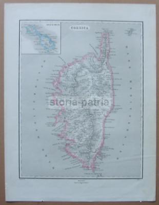Corsica, Capraia, Antica Cartografia Pagnoni, Mappa Decorativa Con Isole Di Malta