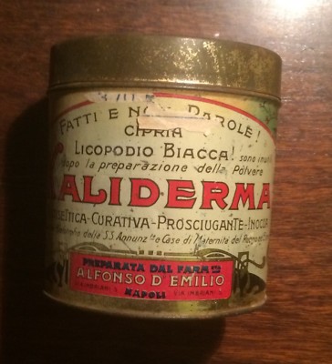 Napoli Antica Pubblicitaria: Farmacia d'Emilio, Cosmesi, Cipria, Araldica, Licopodio