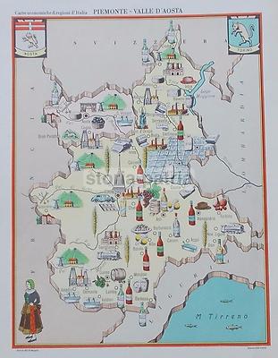 Mappa Economica Del Piemonte E Della Valle d'Aosta   Bolis