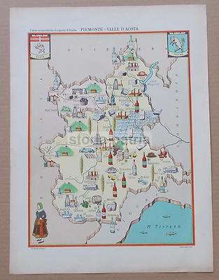 Mappa Economica Del Piemonte E Della Valle d'Aosta   Bolis