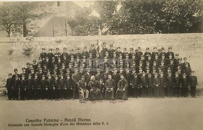 Marche, Ascoli Piceno, Convitto Paterno, Grande Gruppo Di Allievi, Foto Angelini, 1900