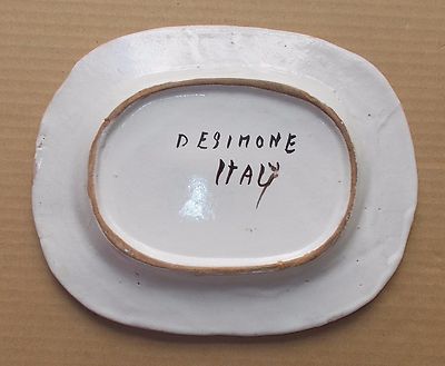 Artistica Ceramica, Piatto Decorativo, Stemma Araldico, Scudo E Cimiero, Firmato