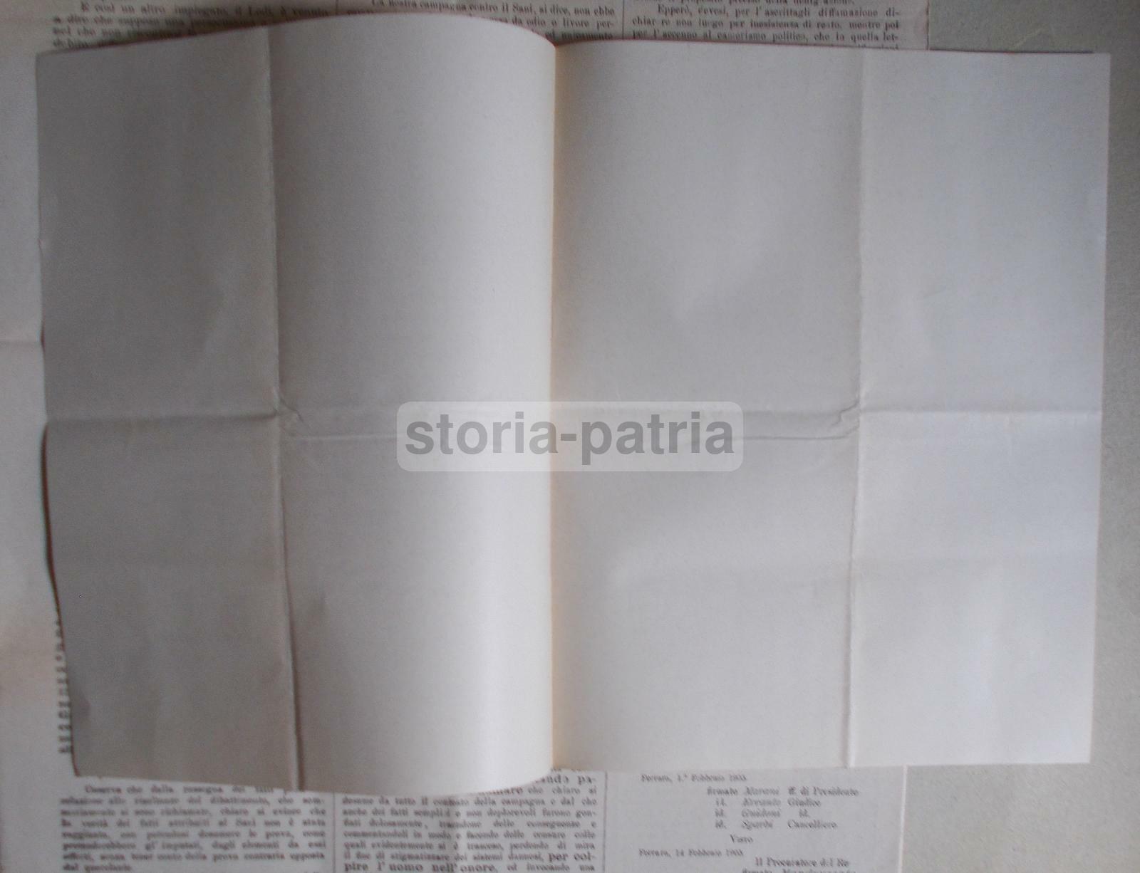 Ferrara: Deputato Sani   Processo Giuridico Trotti, Valieri, Boscolo, Castelli (1905)