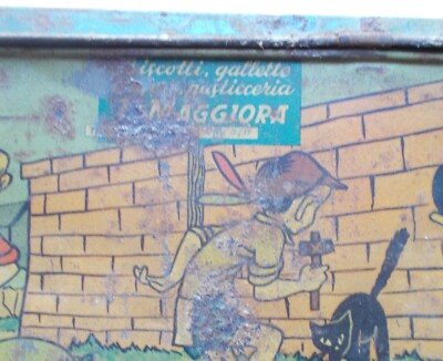 Dolciaria Maggiora Torino: Scatola Pubblicitaria d'Epoca In Latta