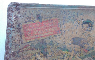 Dolciaria Maggiora Torino: Scatola Pubblicitaria d'Epoca In Latta