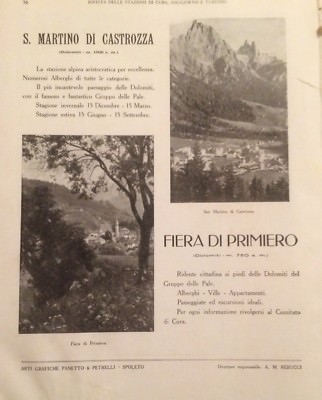 Turismo, Alberghi, Case Di Cura, Terme, Fotografia: Grado, Varazze, Riccione, Levanto (1931)